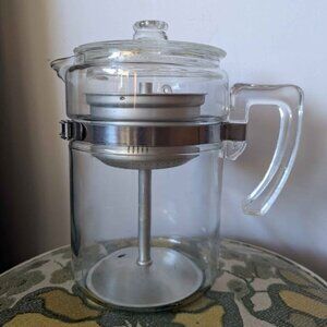 Pyrex Flamewear glass 4 cup percolator